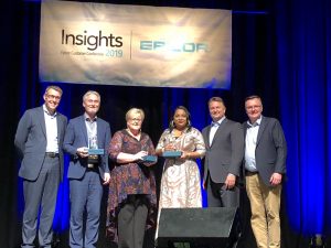 2019 Epicor Customer Excellence Award Winners on stage at the ANZ Insights Conference
