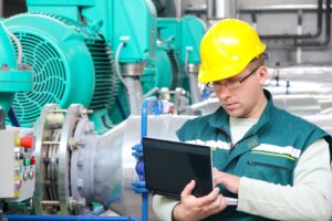 man in hard hat using the new Epicor ERP update 